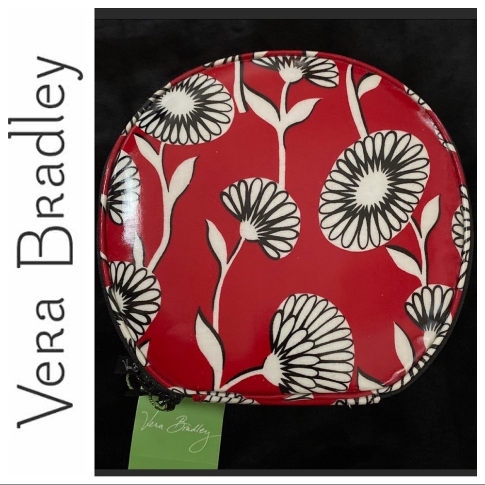 Vera Bradley Deco Daisy Hatbox Cosmetic Case